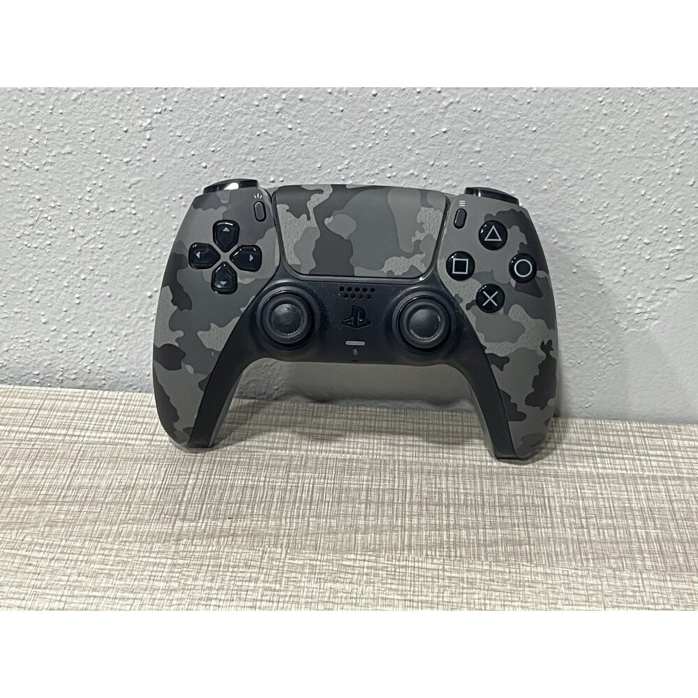 Sony PlayStation 5 PS5 DualSense Wireless Controller Gray Camouflage TESTED